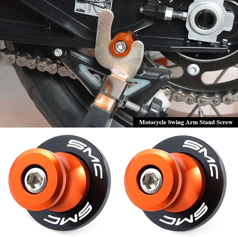FREAXLL 2pcs M10 X1.5 Motorcycle 10mm Swing arm Sliders Spools for 690 SMC R 690 DUKE SMC 790 2009-2016 2019-2024 (Orange) - Image 2